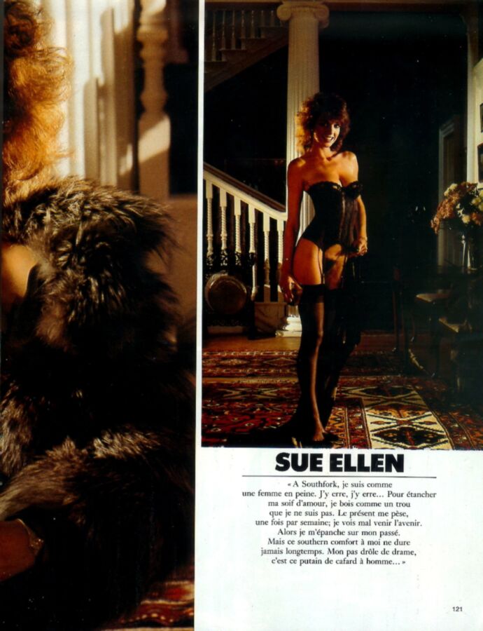 Free porn pics of Karen Mifflin - As Sue Ellen in fur coat 4 of 6 pics