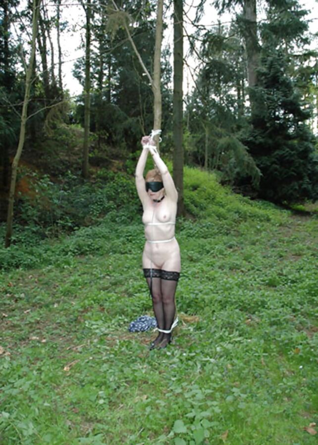 Outdoor bondage wanking asian