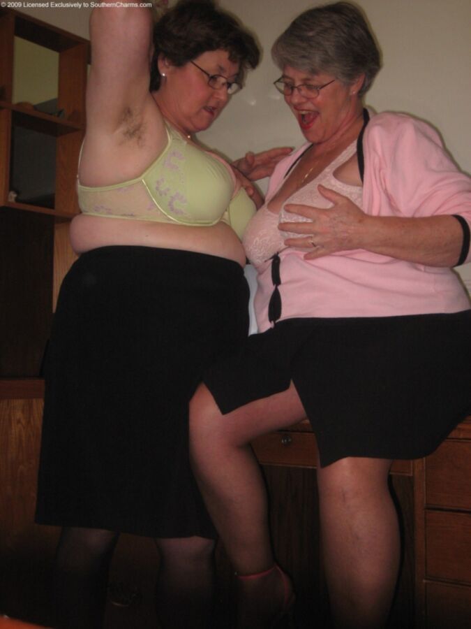 Free porn pics of BBW Pantyhose Lesbian Grannys 24 of 61 pics