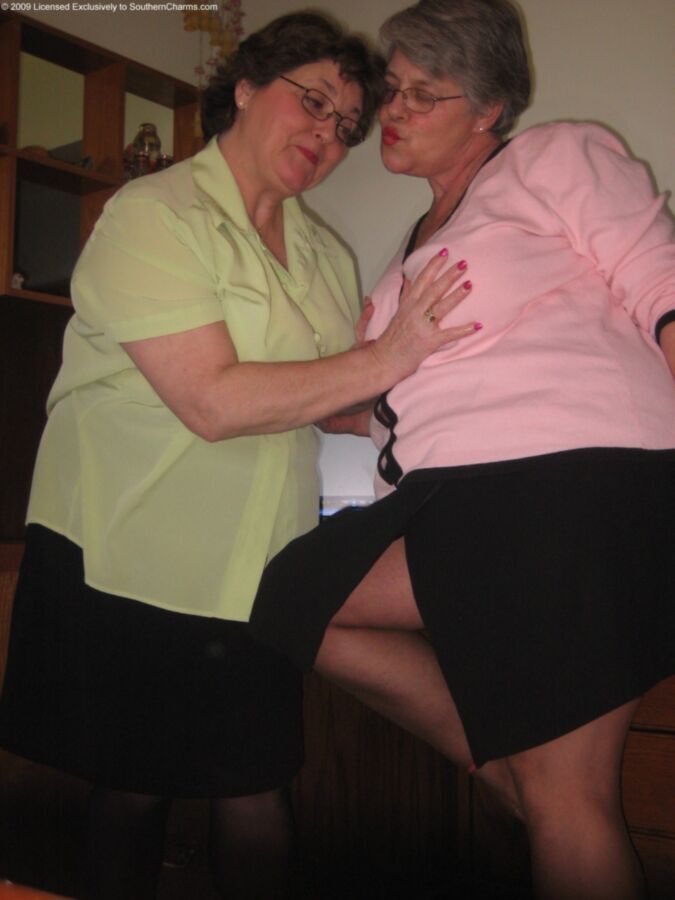 Free porn pics of BBW Pantyhose Lesbian Grannys 6 of 61 pics