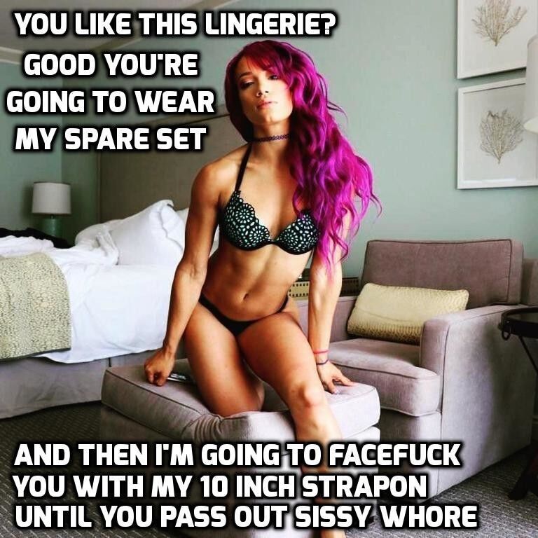 Free porn pics of Sasha Banks Femdom Captions 1 of 6 pics