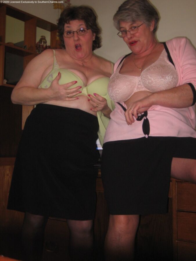 Free porn pics of BBW Pantyhose Lesbian Grannys 22 of 61 pics