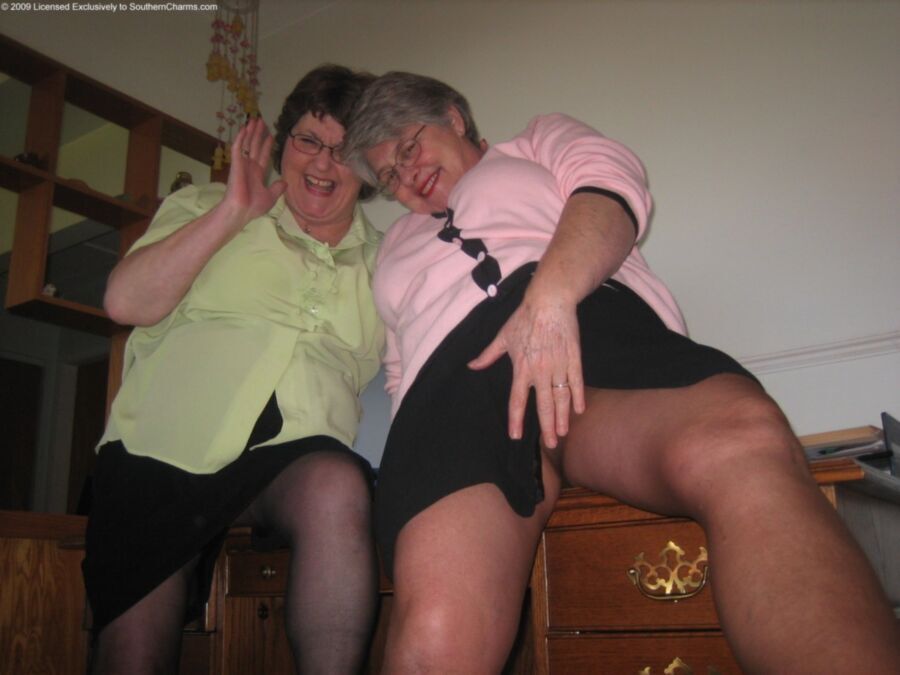 Free porn pics of BBW Pantyhose Lesbian Grannys 17 of 61 pics