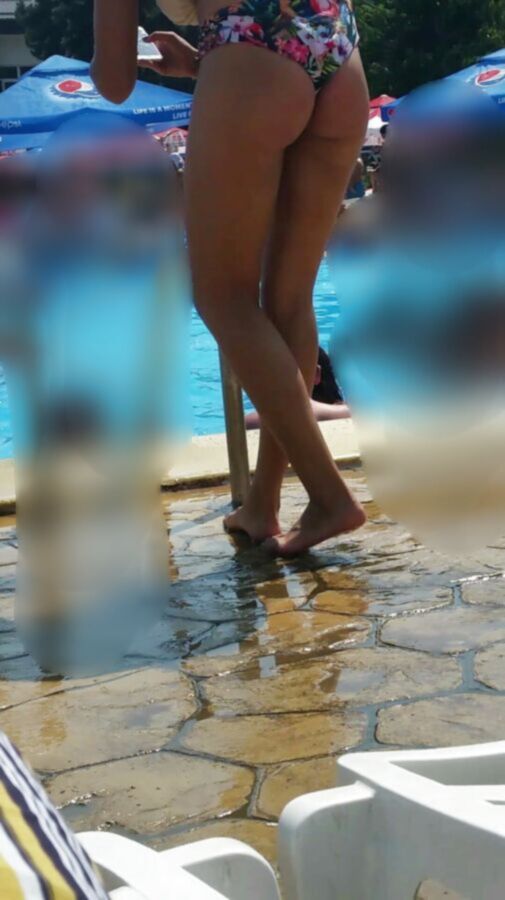 spy sexy teens girl ass in pool romanian