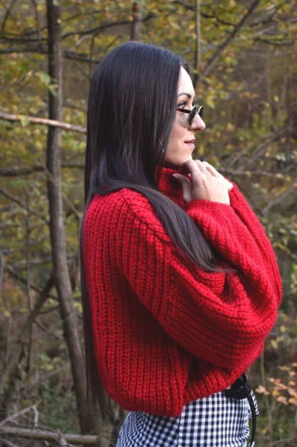 Free porn pics of Red Sweater Dreamgirl 5 of 14 pics
