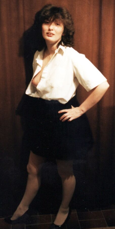 Free porn pics of Retro Gold - Amateur - Vintage white blouse black skirt 5 of 7 pics