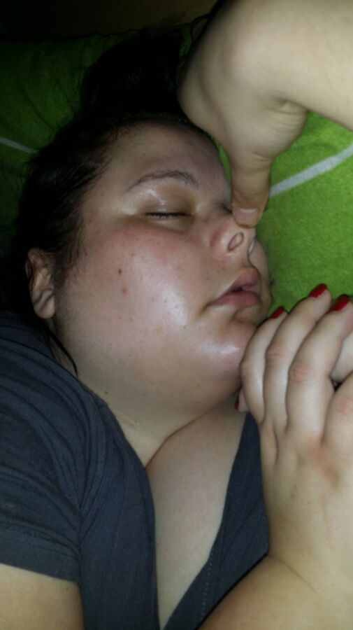 Free porn pics of Fat Pig Melanie Sleep Humiliation 20 of 25 pics