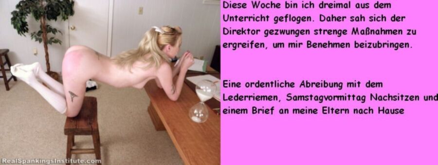 Free porn pics of Nachsitzen in der Schule mit nacktem Popo german spanking caps 10 of 11 pics