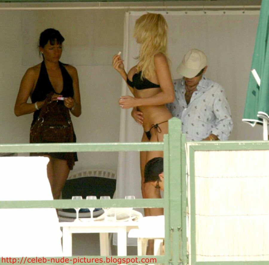Free porn pics of Victoria Silvstedt topless sunbathing 8 of 13 pics