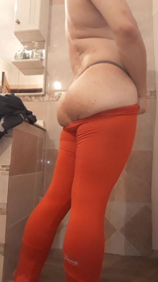 Free porn pics of My Big Butt in red leggings 15 of 22 pics