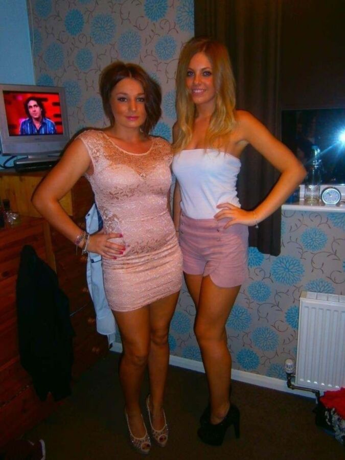 Free porn pics of Chav babe battle Blonde vs Brunette Who gets fucked first? 2 of 9 pics
