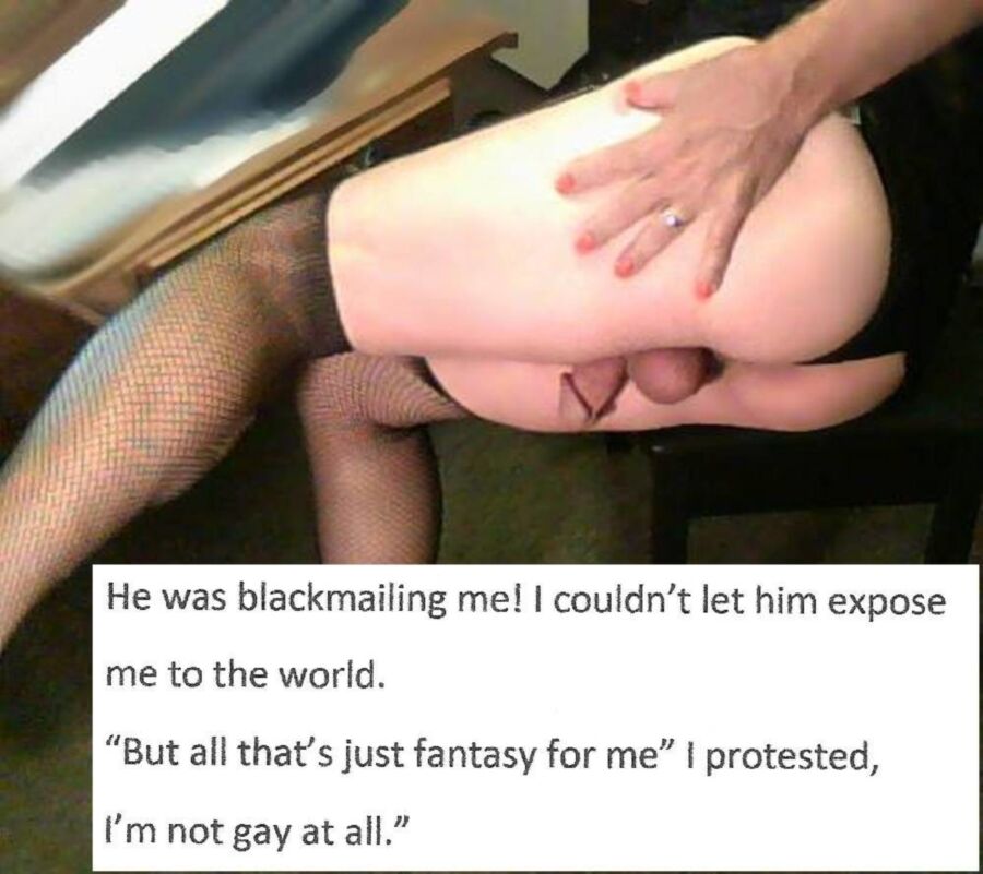 Free porn pics of Crossdresser Sissy forced blackmailed captions story 6 of 23 pics