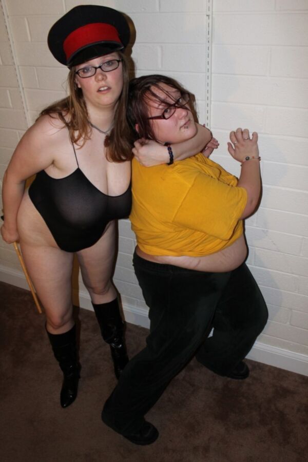 Free porn pics of Big & Dorky Lesbian Domination 14 of 95 pics