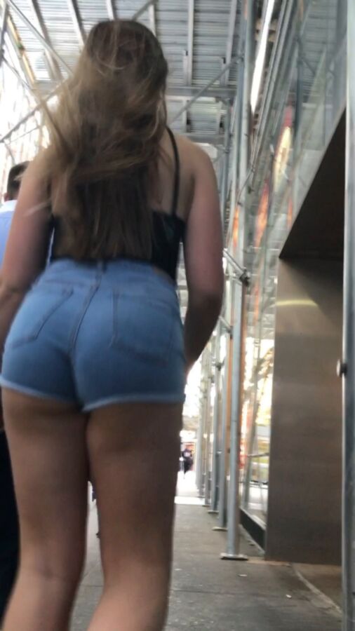 Free porn pics of Petite Teen ASS Cheeks in tight shorts 5 of 10 pics