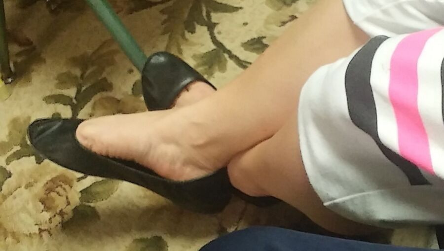 Free porn pics of Wifes Sexy Feet In Her Black Flats For Comments 5 of 18 pics