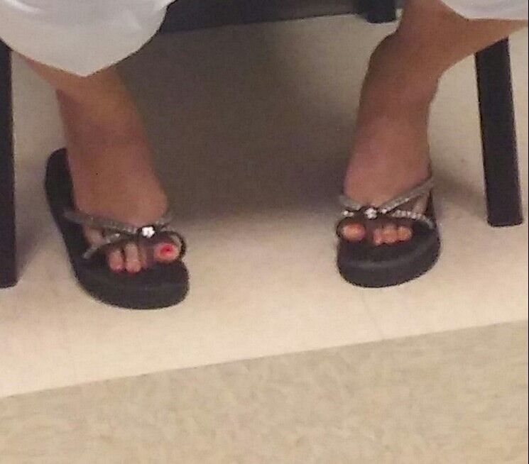 Free porn pics of Wifes Sexy Feet, Out In Office, In Flip Flops For Comment 4 of 6 pics