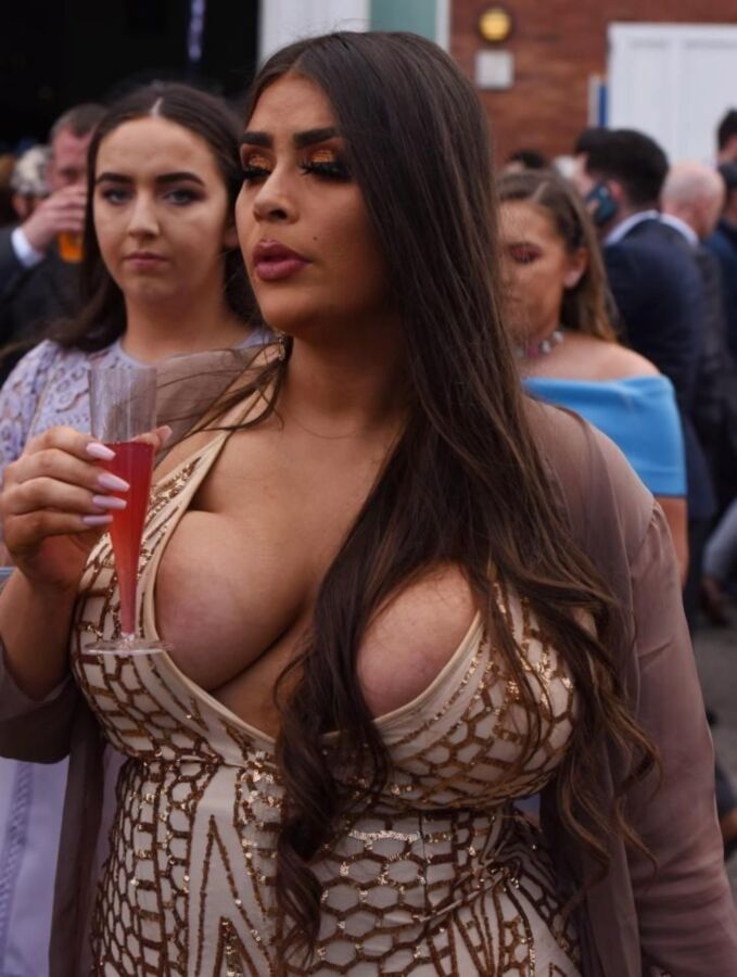 Free porn pics of Big Boobs at The Horse Races 15 of 26 pics