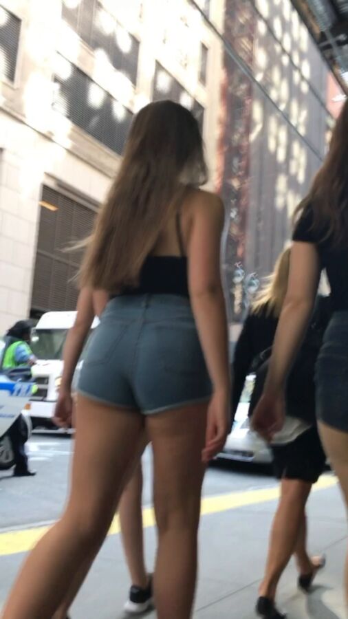 Free porn pics of Petite Teen ASS Cheeks in tight shorts 1 of 10 pics