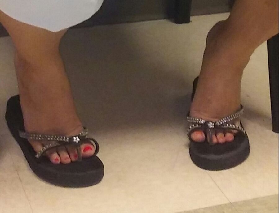 Free porn pics of Wifes Sexy Feet, Out In Office, In Flip Flops For Comment 2 of 6 pics