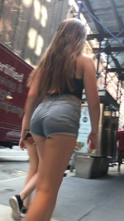 Free porn pics of Petite Teen ASS Cheeks in tight shorts 2 of 10 pics