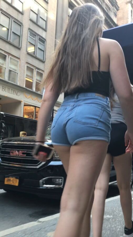 Free porn pics of Petite Teen ASS Cheeks in tight shorts 9 of 10 pics