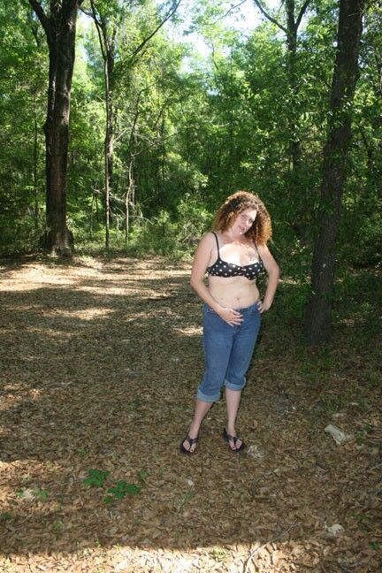 Free porn pics of Sexy Danielle in the woods 7 of 16 pics