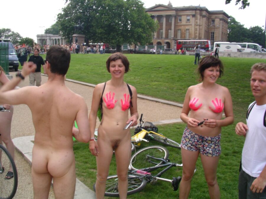Free porn pics of World Naked Bike Ride - Hairy girls 5 of 279 pics