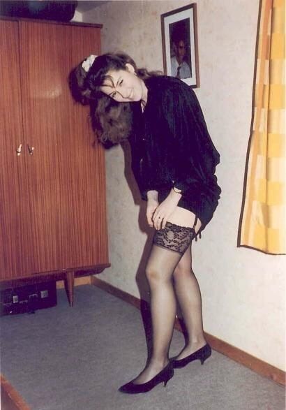 Free porn pics of Retro Gold - Amateur - Black stockings 2 of 9 pics