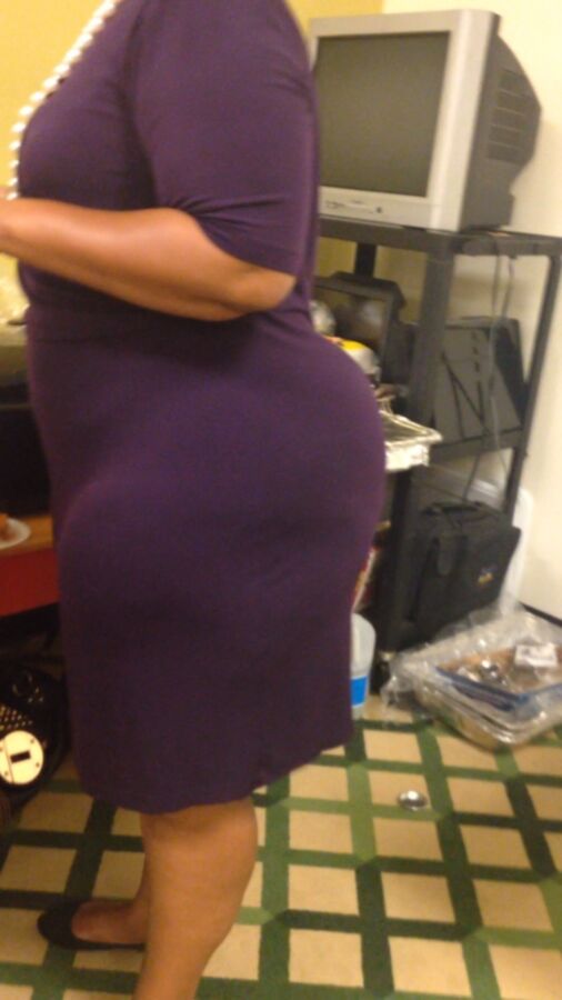 Free porn pics of Enormous BBW Ebony Ass in Purple Dress 3 of 29 pics