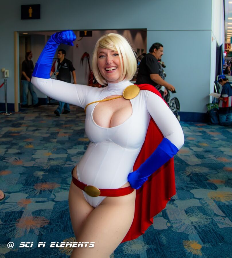 Free porn pics of Power Girl Cosplay Body Paint/Art 19 of 33 pics
