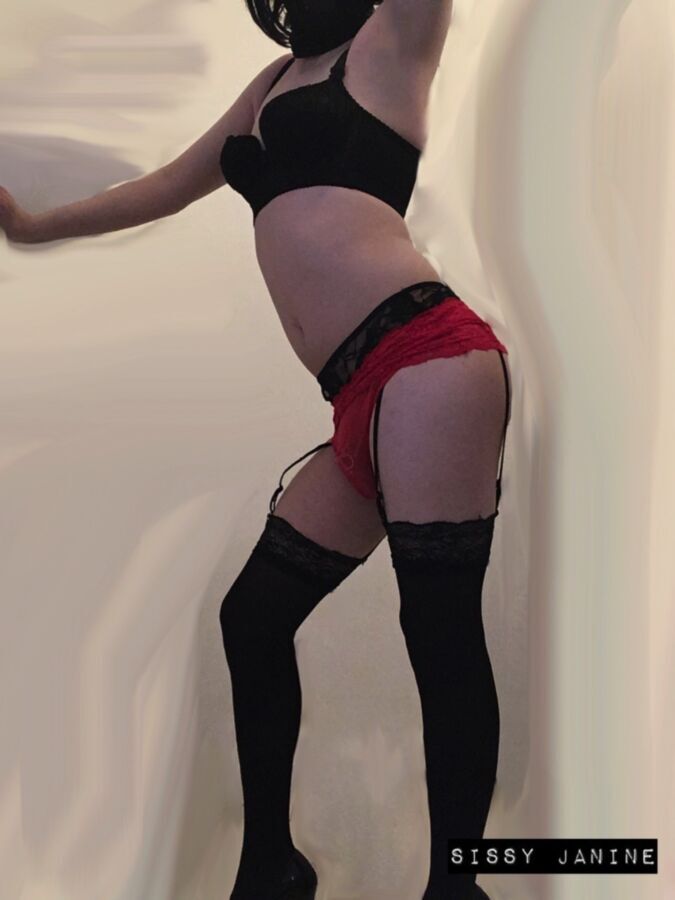 Free porn pics of Black and Red Lingerie 2 of 7 pics