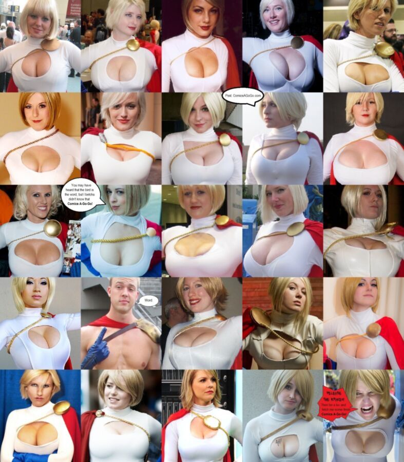 Free porn pics of Power Girl Cosplay Body Paint/Art 23 of 33 pics