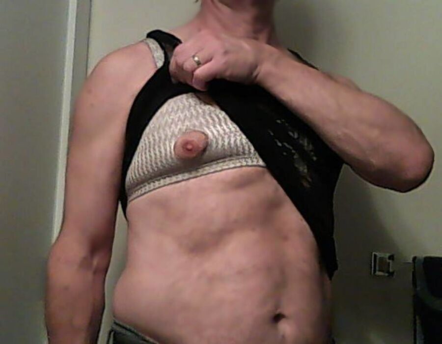 Free porn pics of Sissy Slut try fulfill request open nipple bra, slutty lips 5 of 10 pics