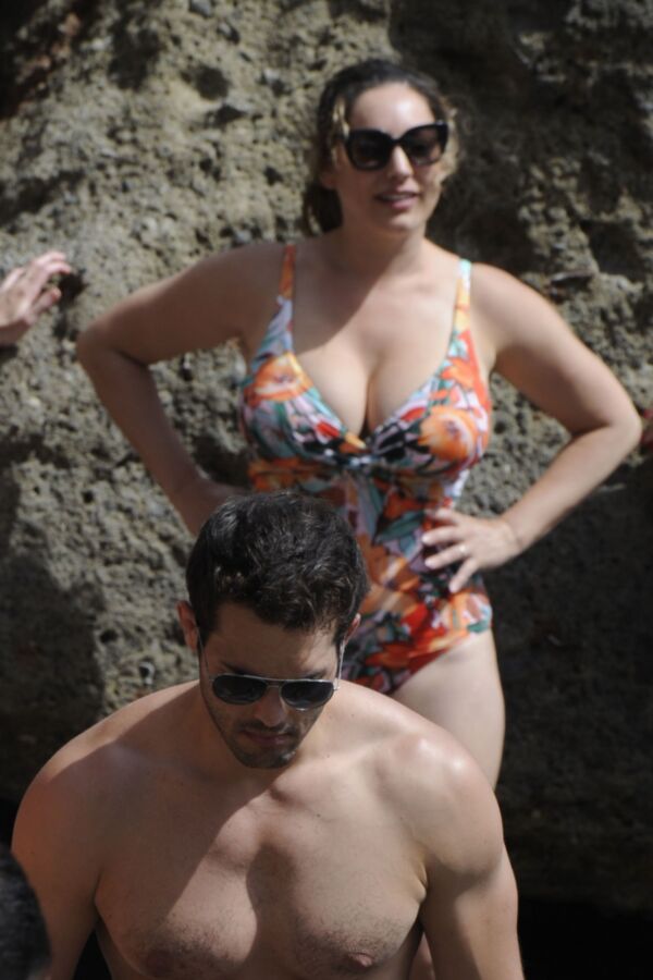 Free porn pics of Kelly Brook- Big Titted English Celeb in Sexy Swimsuit in Ischia 22 of 69 pics