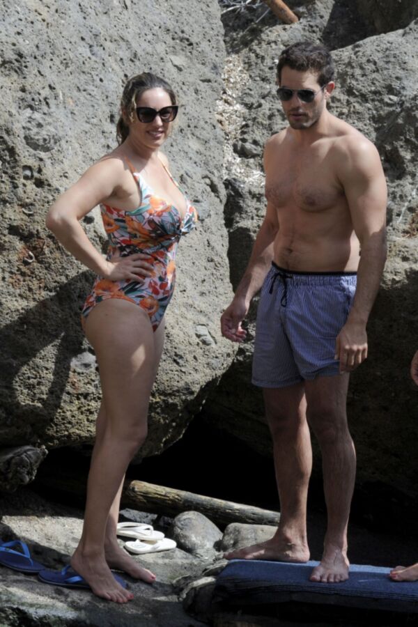 Free porn pics of Kelly Brook- Big Titted English Celeb in Sexy Swimsuit in Ischia 18 of 69 pics