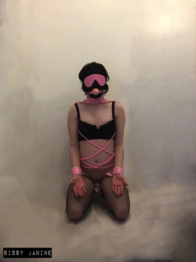 Free porn pics of Pink and Black Sissy Slave 9 of 14 pics