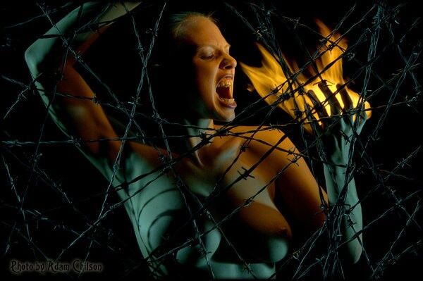 Free porn pics of Barbed Wire BDSM 2 of 72 pics