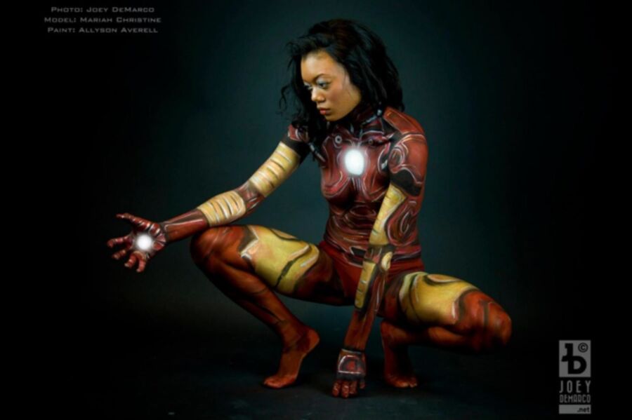 Free porn pics of Iron Man Female Body Paint/Art Superhero 6 of 7 pics