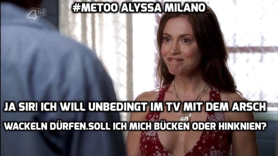 Free porn pics of Alyssa Milano #MeToo German Captions 9 of 13 pics