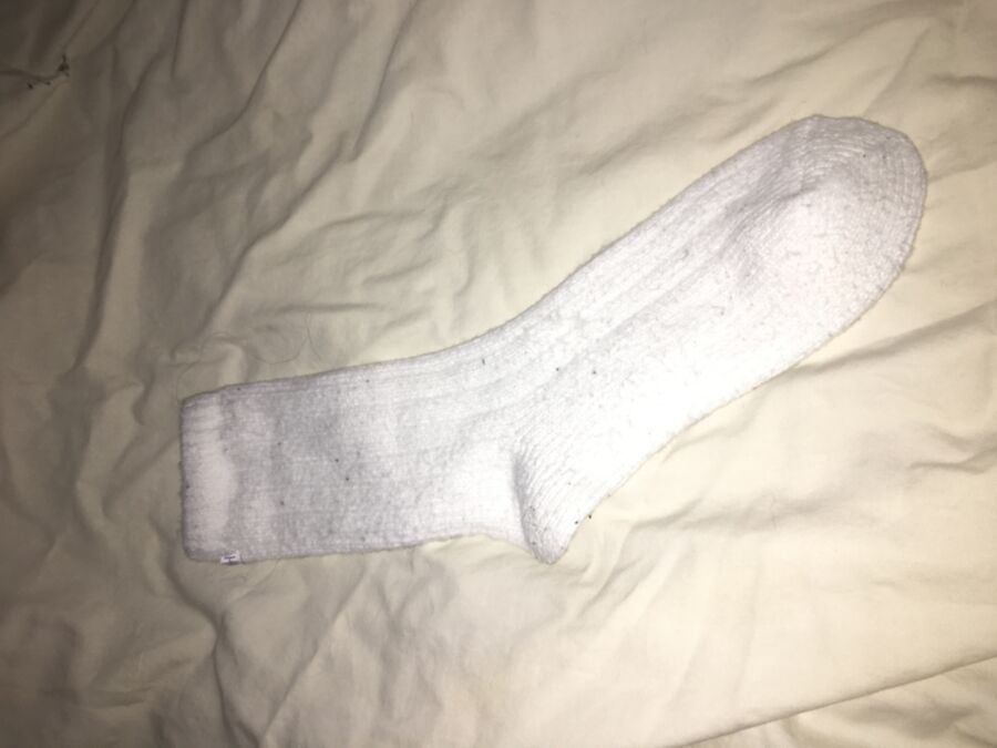 Free porn pics of stroking in the softest white sock ever 2 of 44 pics