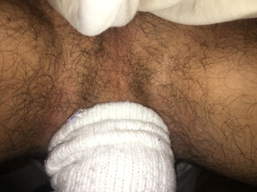 Free porn pics of stroking in the softest white sock ever 17 of 44 pics