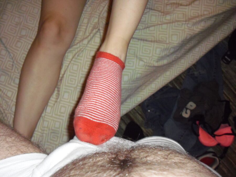 Free porn pics of Teen posing sock fun 8 of 118 pics