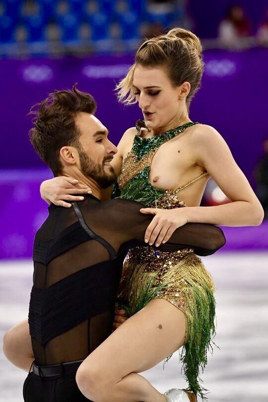 Free porn pics of Gabriella Papadakis topless at the olympic games 9 of 23 pics