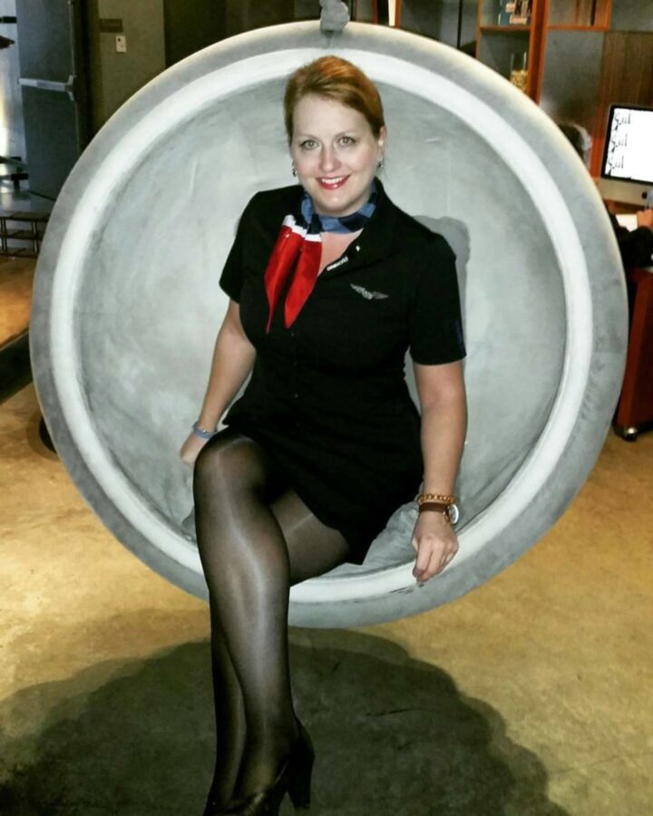Free porn pics of Air hostess in pantyhose 3 of 73 pics