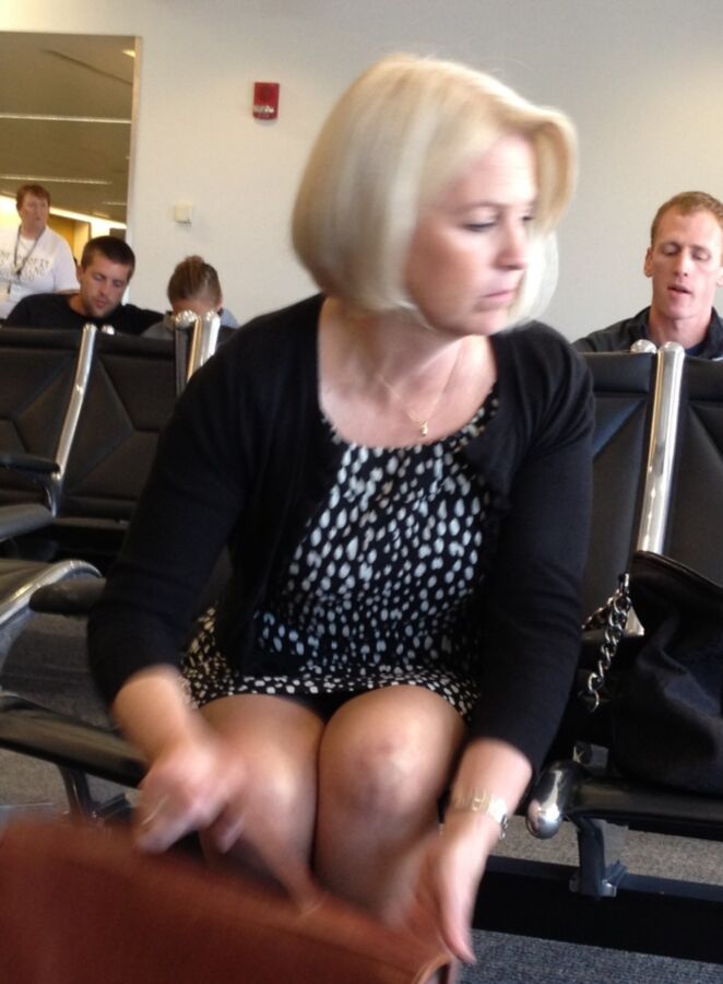 Free porn pics of Upskirt in the airport 5 of 15 pics