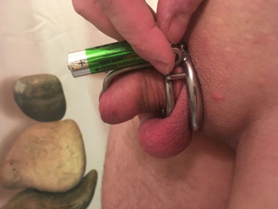 Free porn pics of Another chastity device 6 of 14 pics