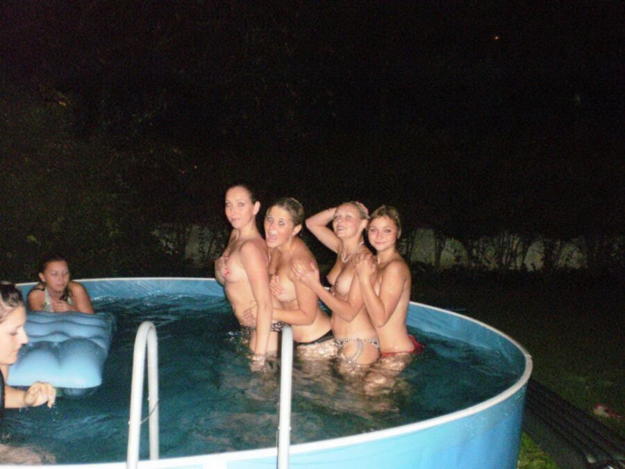 Free porn pics of Mixed Teen group having fun outdoors 19 of 95 pics