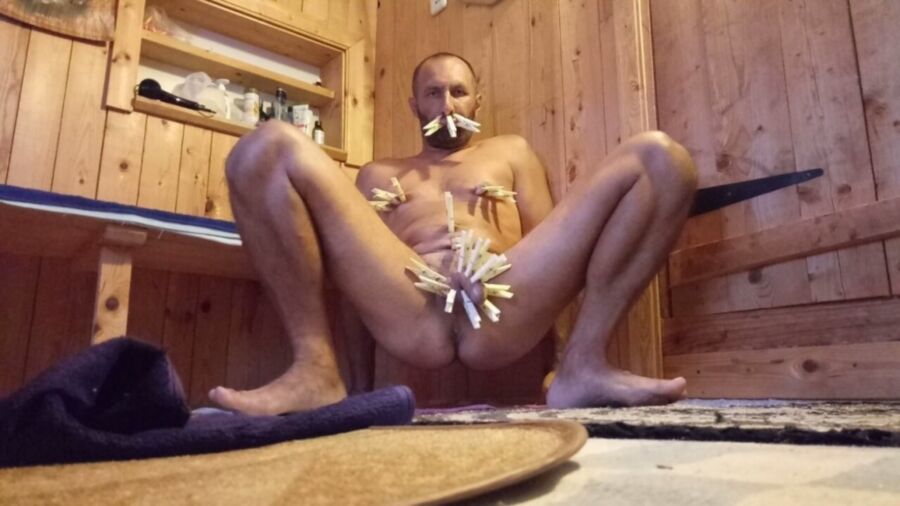 Free porn pics of Russian gay slut BDSM in the sauna 18 of 27 pics