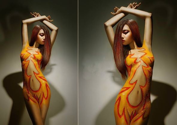 Free porn pics of Indonesian Body Painting 9 of 35 pics