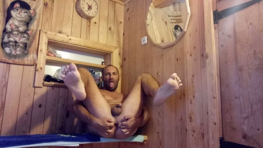 Free porn pics of Russian gay slut BDSM in the sauna 1 of 27 pics